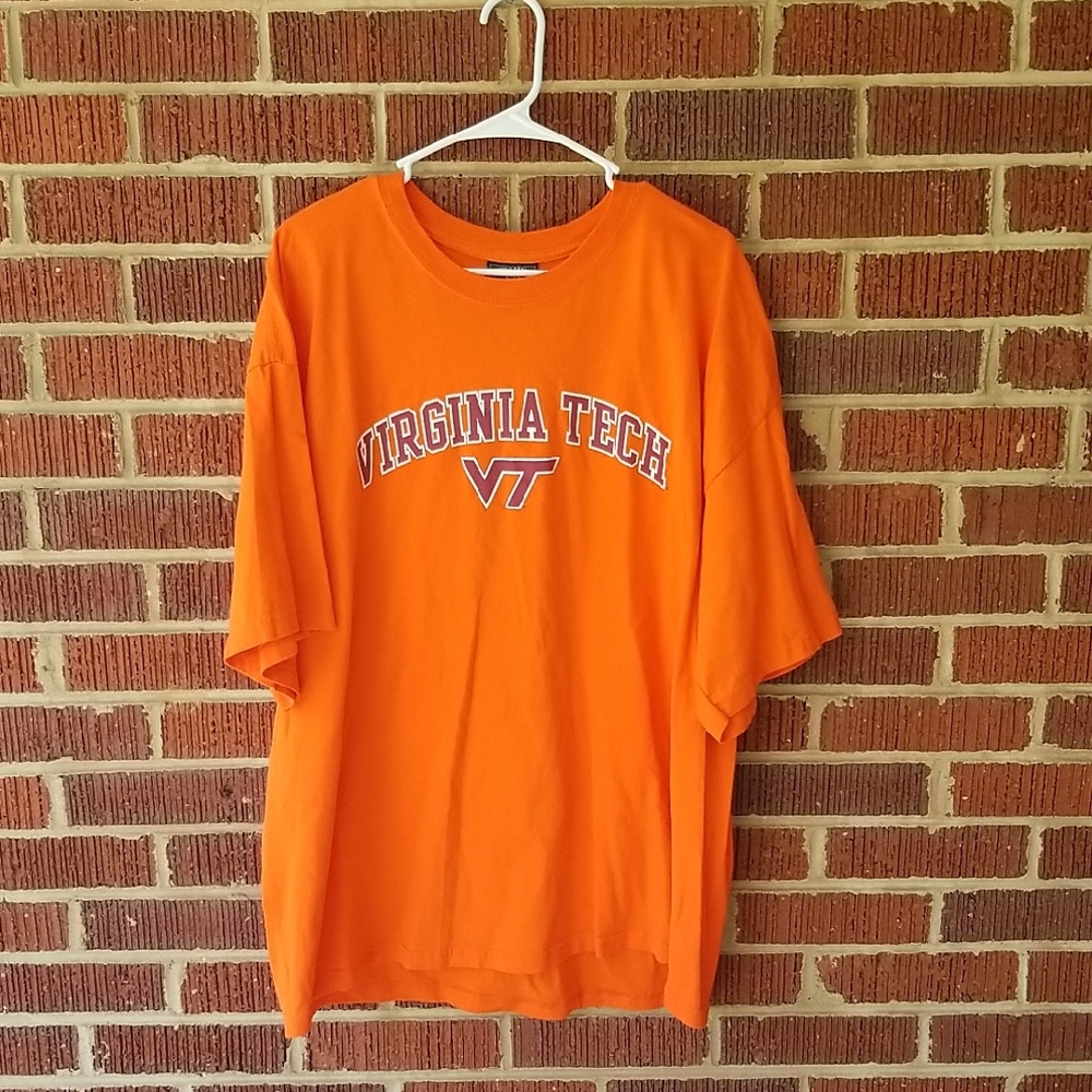 Virginia Tech Men's 100% Cotton T-Shirt College Football Collegiate Hokies XXL